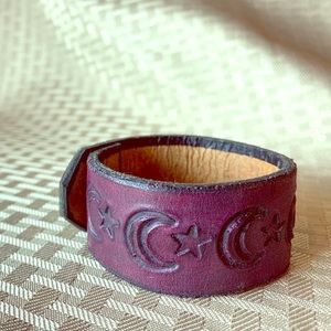 Purple Faux Leather Cuff